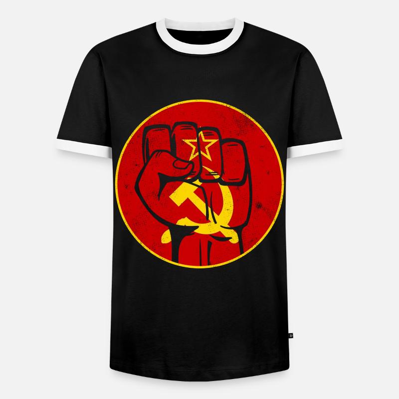 Faust Soviet Union Communism - Men's Ringer Shirt - black/white