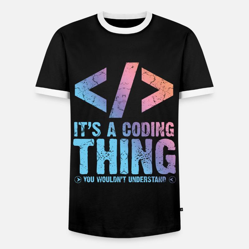 Programmeur - T-shirt contrasté Homme - noir/blanc