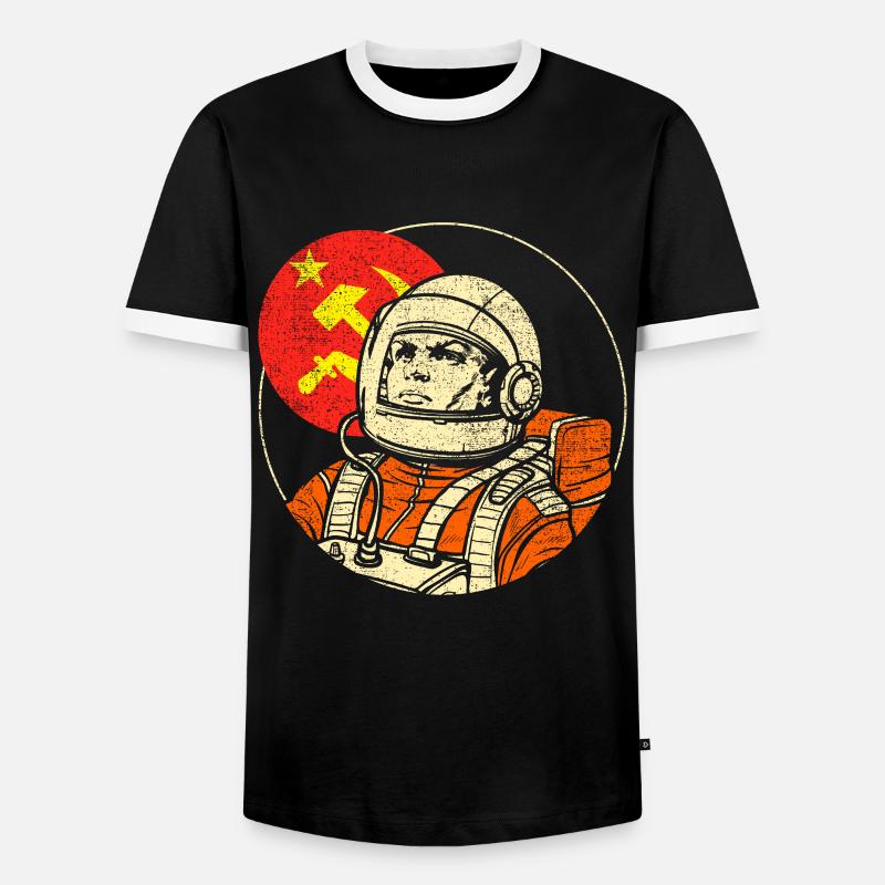 Soviet cosmonaut - Men's Ringer Shirt - black/white