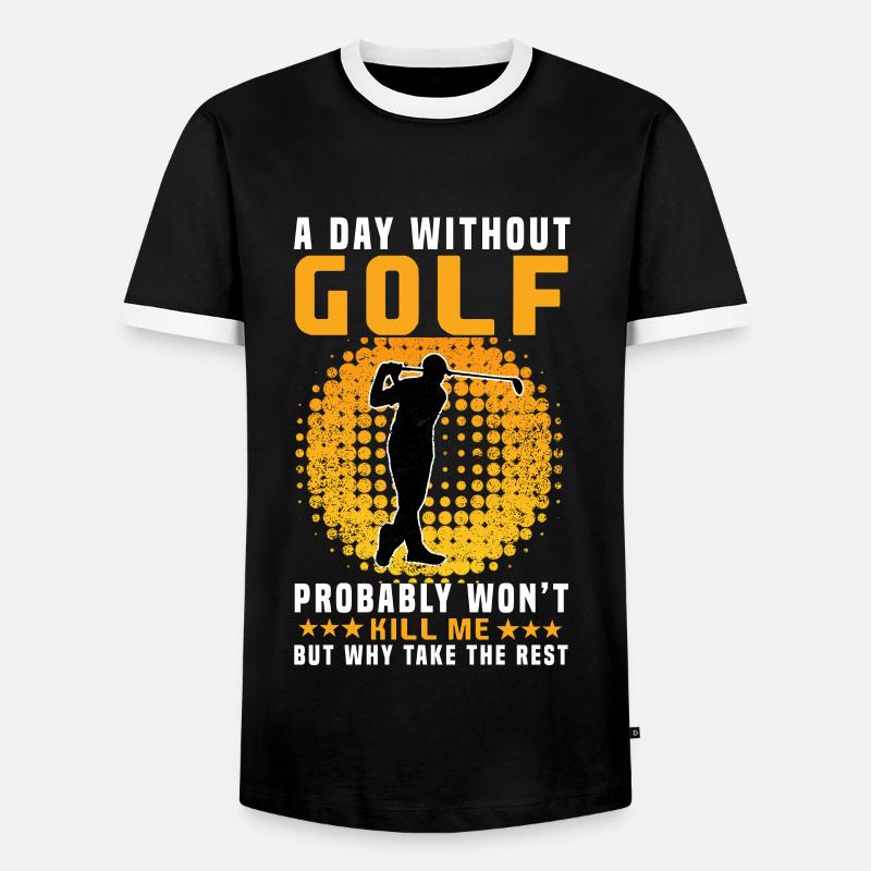 Golf coolest design - Men's Ringer Shirt - black/white