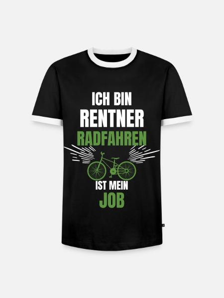 Radfahrer Fahrrad Rentner Ruhestand - Männer Kontrast-T-Shirt - Schwarz/Weiß