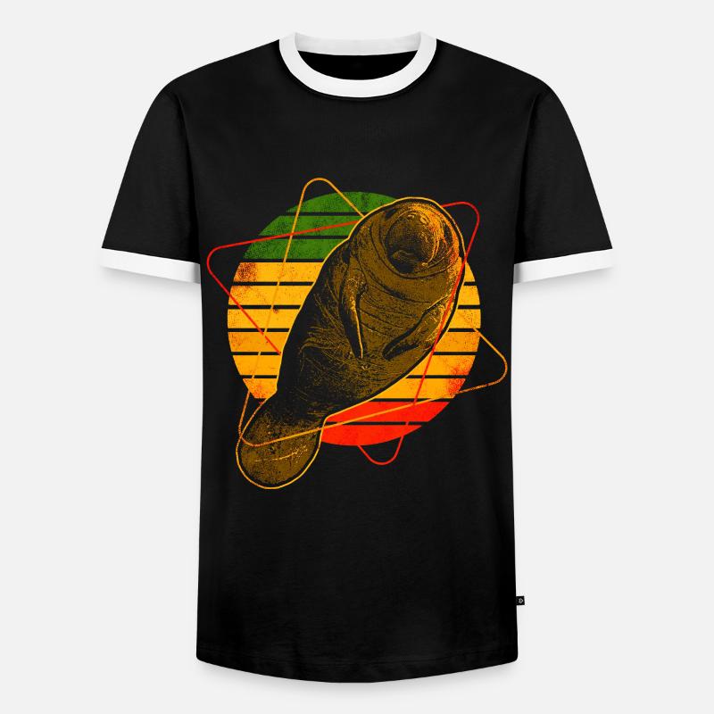 Manatee - Manatee - Men's Ringer Shirt - black/white