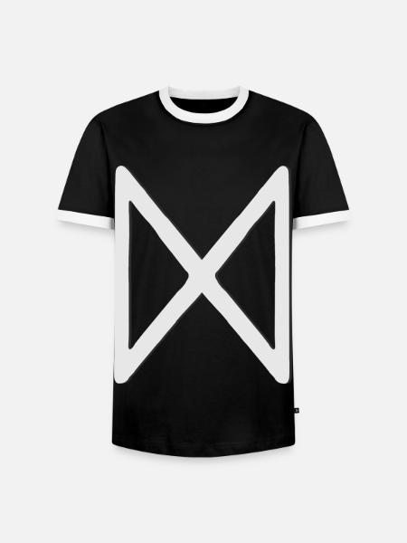 Futhark Runic Alphabet Dagaz - Men's Ringer Shirt - black/white
