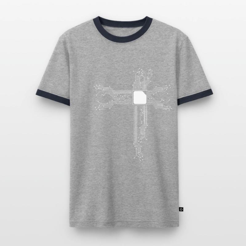 Computer, CPU, Microprocessor, Semiconductor, AI Men's Ringer Shirt