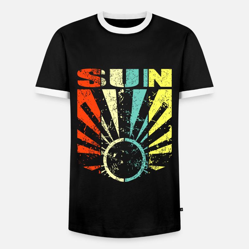 Sun Spring Gift Summer - Men's Ringer Shirt - black/white