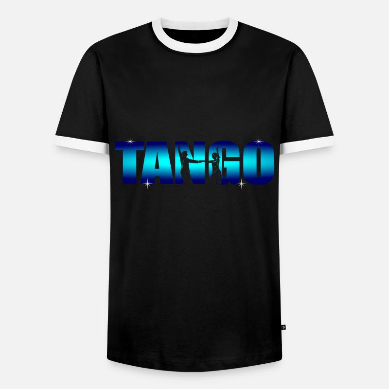 Tango - Männer Kontrast-T-Shirt - Schwarz/Weiß