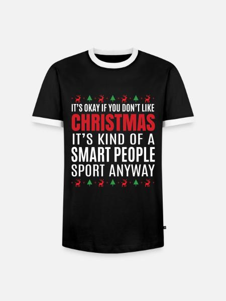 Weihnachten - Männer Kontrast-T-Shirt - Schwarz/Weiß