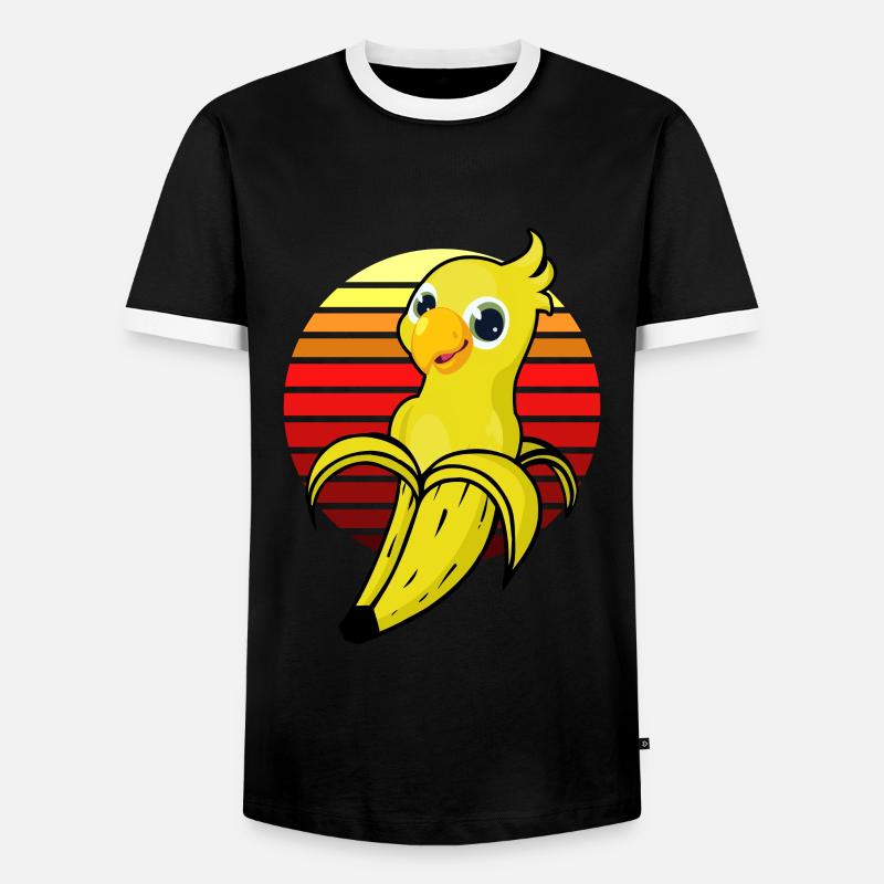 Papagei Nette Geschenkidee - Männer Kontrast-T-Shirt - Schwarz/Weiß