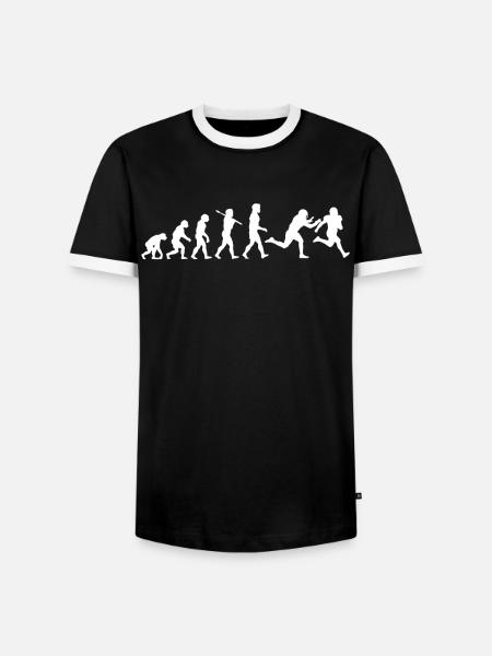American Football - Männer Kontrast-T-Shirt - Schwarz/Weiß