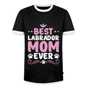 Labrador - T-shirt contrasté Homme - noir/blanc - Devant - AI Model Female 172 light (172cm) & AI Model Male 178 light (178cm)