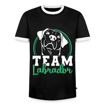 Labrador - T-shirt contrasté Homme - noir/blanc - Devant - AI Model Female 172 light (172cm) & AI Model Male 178 light (178cm)