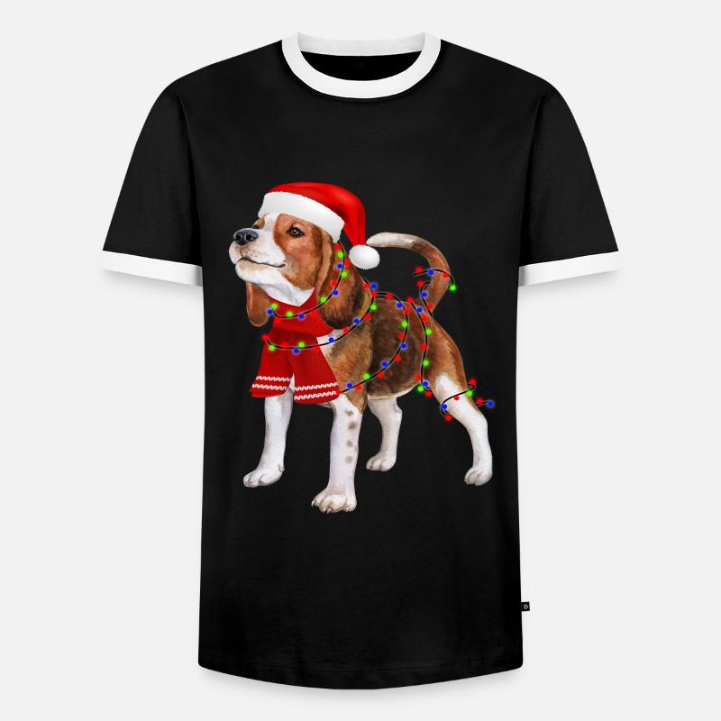 beagle - Men's Ringer Shirt - black/white