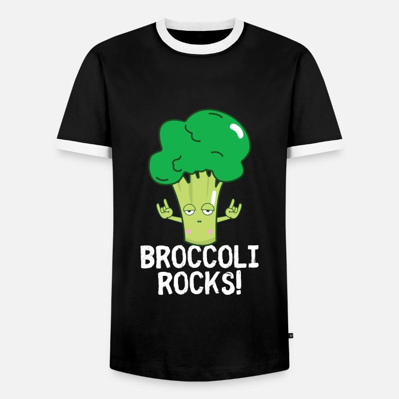 broccoli - Men's Ringer Shirt - black/white