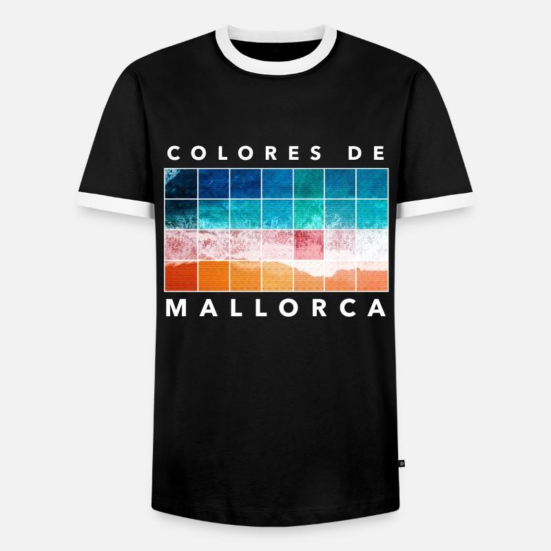Mallorca - Männer Kontrast-T-Shirt - Schwarz/Weiß