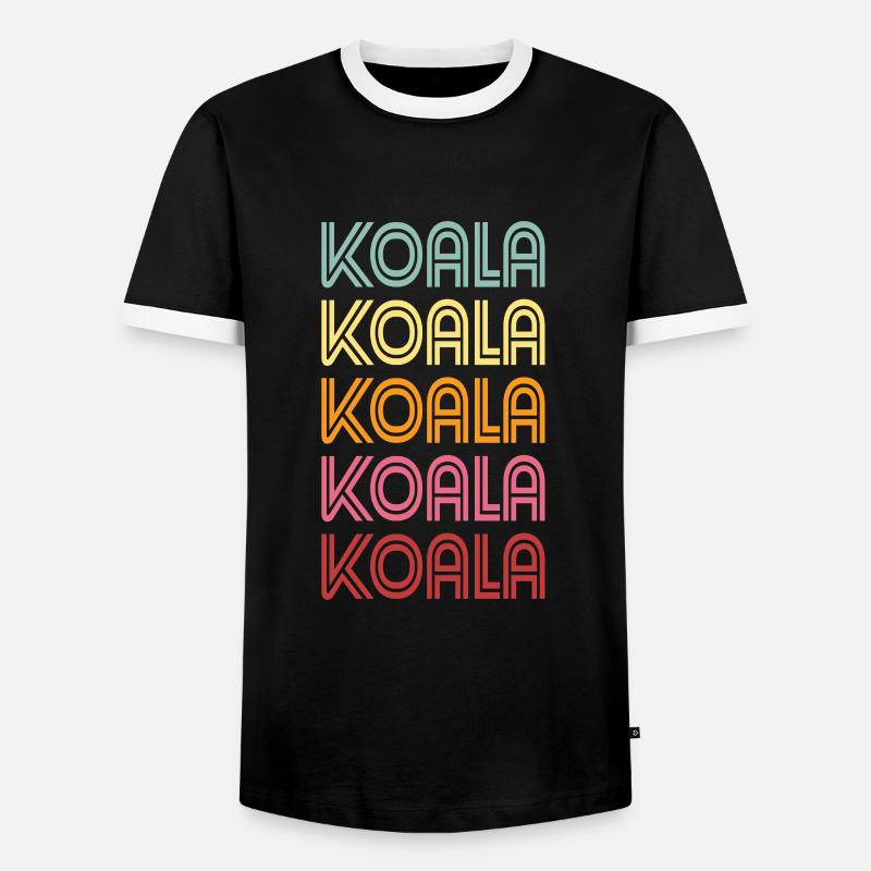 Koala bear - Men's Ringer Shirt - black/white