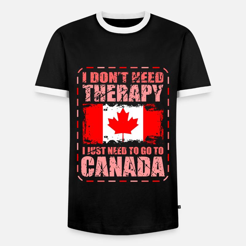 Canada - Men's Ringer Shirt - black/white