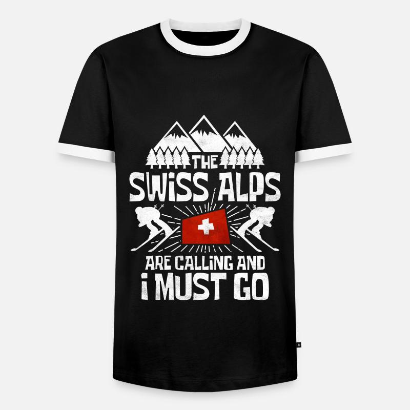 Schweiz Schweizer Geschenkidee - Männer Kontrast-T-Shirt - Schwarz/Weiß