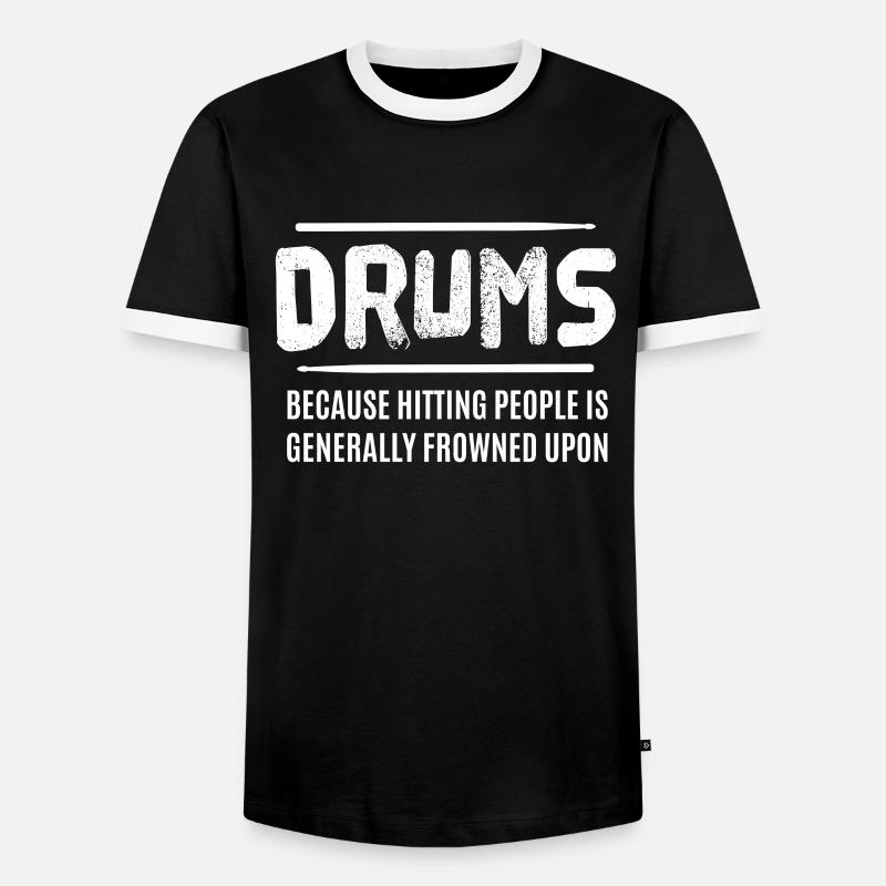 Drums drummer drummer gift - Men's Ringer Shirt - black/white