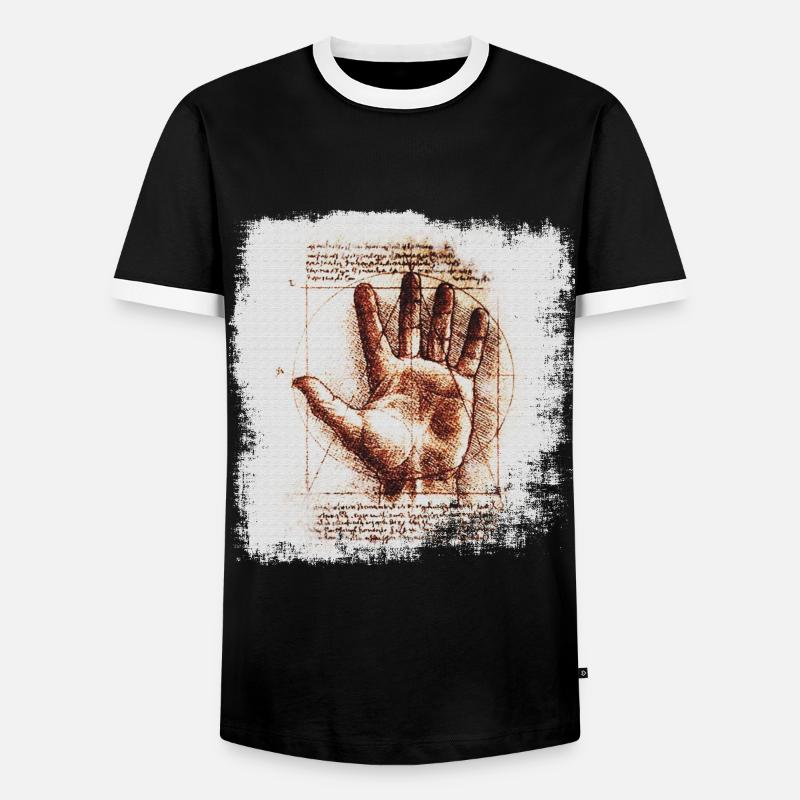 Leonardo da Vinci - Men's Ringer Shirt - black/white