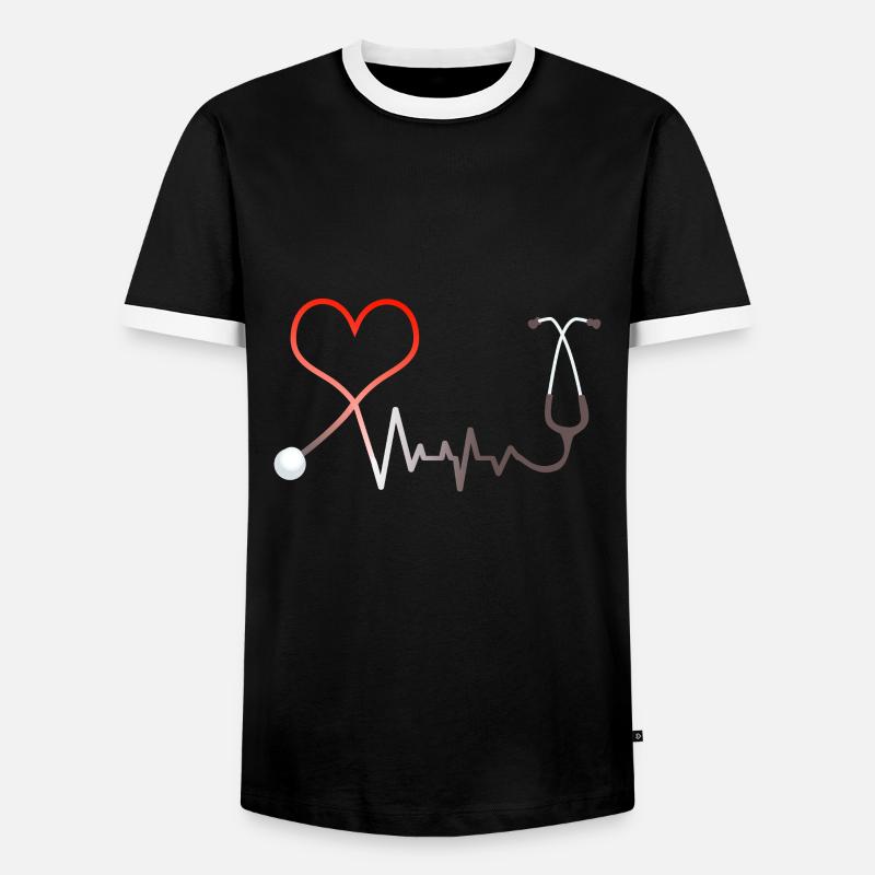 Krankenschwester Krankenpfleger - Männer Kontrast-T-Shirt - Schwarz/Weiß
