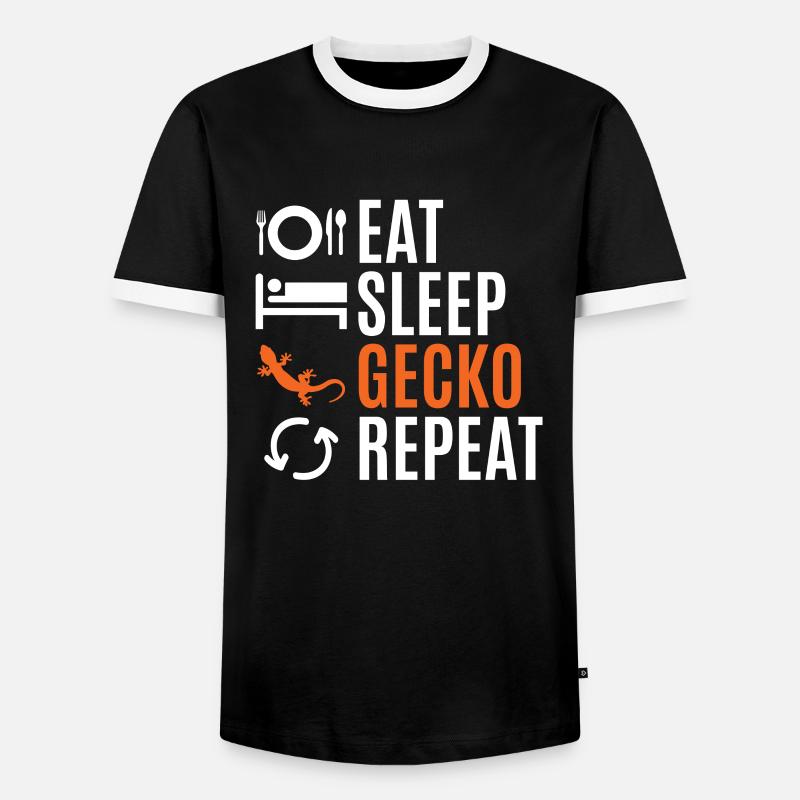 Gecko - Men's Ringer Shirt - black/white