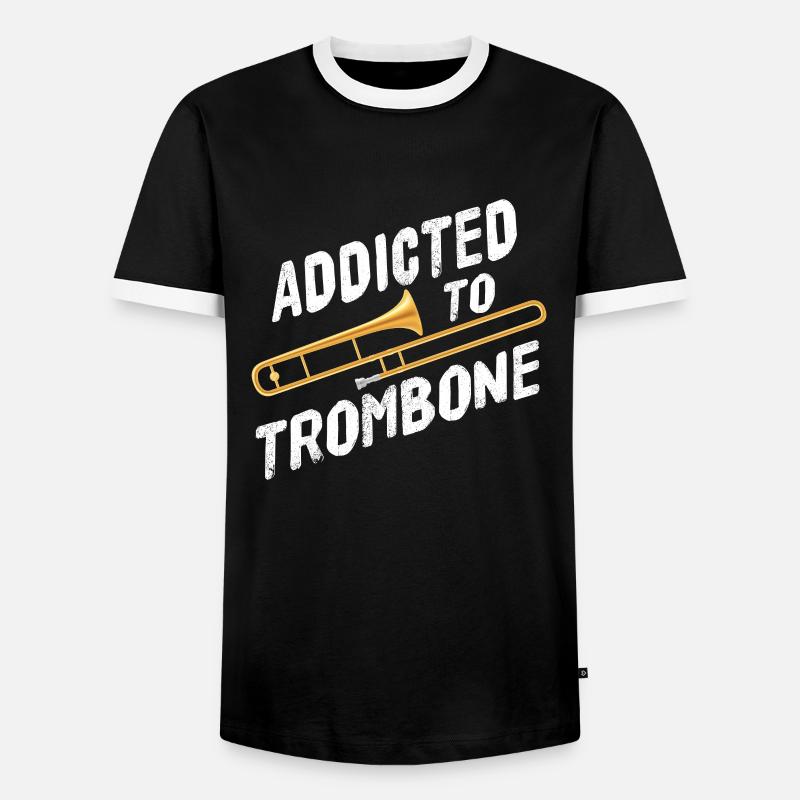 Trombone trombone - Men's Ringer Shirt - black/white