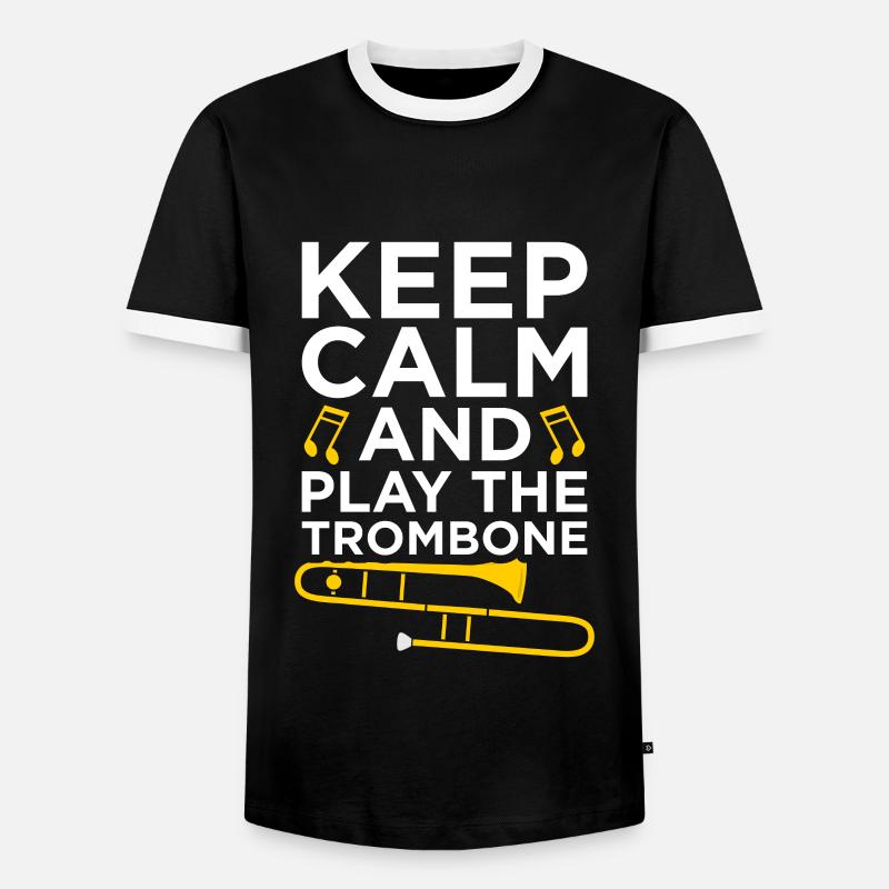 Trombone trombone - Men's Ringer Shirt - black/white