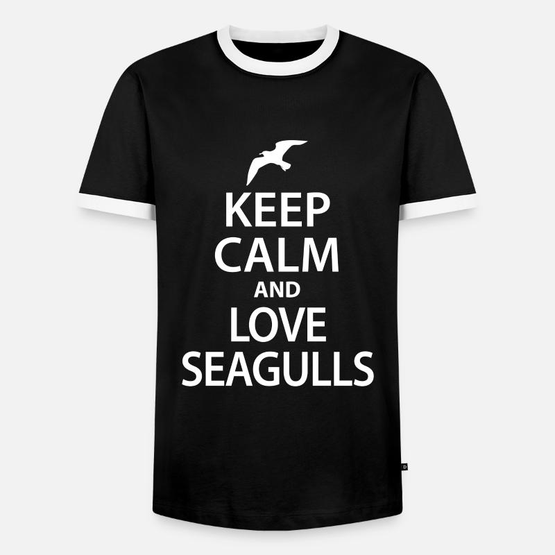 gull - Men's Ringer Shirt - black/white