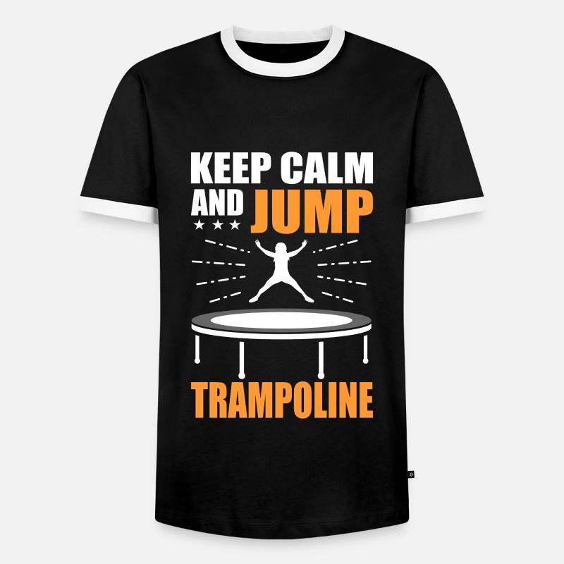 Trampolin - Männer Kontrast-T-Shirt - Schwarz/Weiß