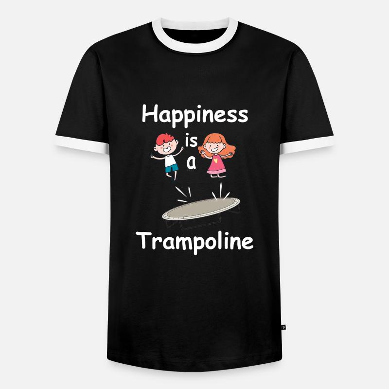 trampoline - Men's Ringer Shirt - black/white