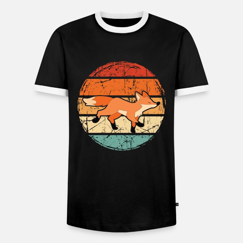 Fox - Men's Ringer Shirt - black/white