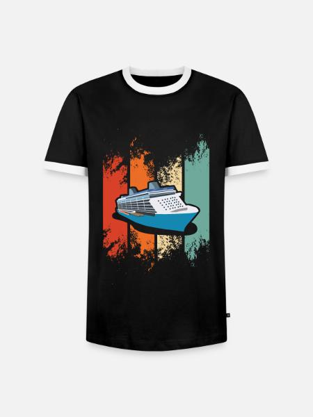 Cruise ship - Men's Ringer Shirt - black/white