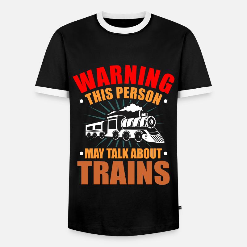 train - Men's Ringer Shirt - black/white