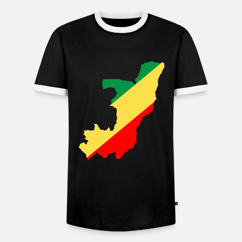 Congo - Men's Ringer Shirt - black/white