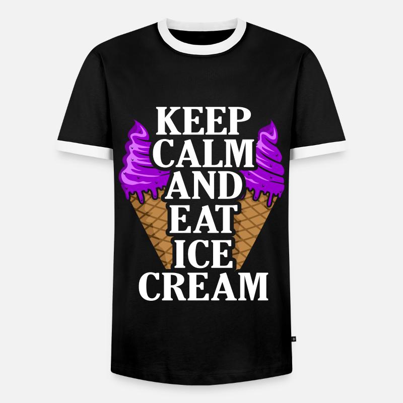 Eiscreme - Männer Kontrast-T-Shirt - Schwarz/Weiß