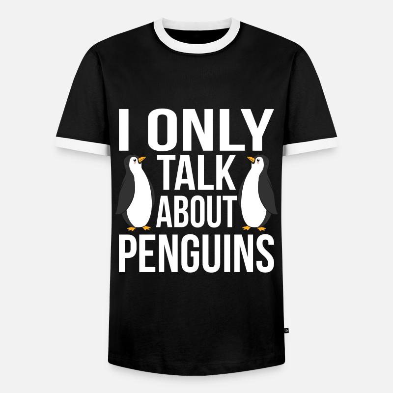 penguin - Men's Ringer Shirt - black/white