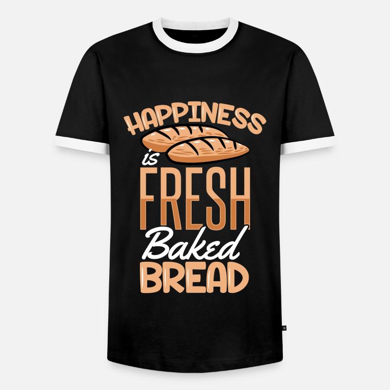Bread - Men's Ringer Shirt - black/white