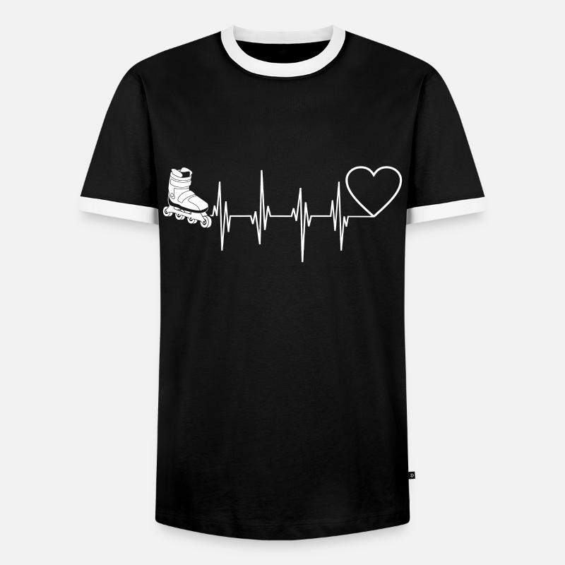 Inline skating - Men's Ringer Shirt - black/white