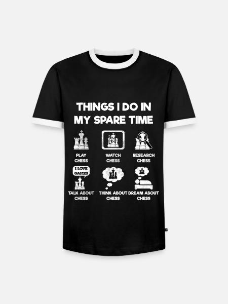 Schachmatt Schach Geschenkidee - Männer Kontrast-T-Shirt - Schwarz/Weiß