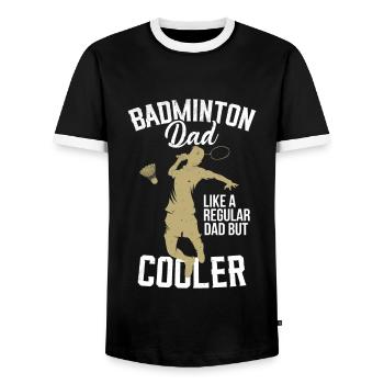 Lustiger Pickleball Badminton Federball - Männer Kontrast-T-Shirt - Schwarz/Weiß - Vorne - AI Model Female 172 light (172cm) & AI Model Male 178 light (178cm)