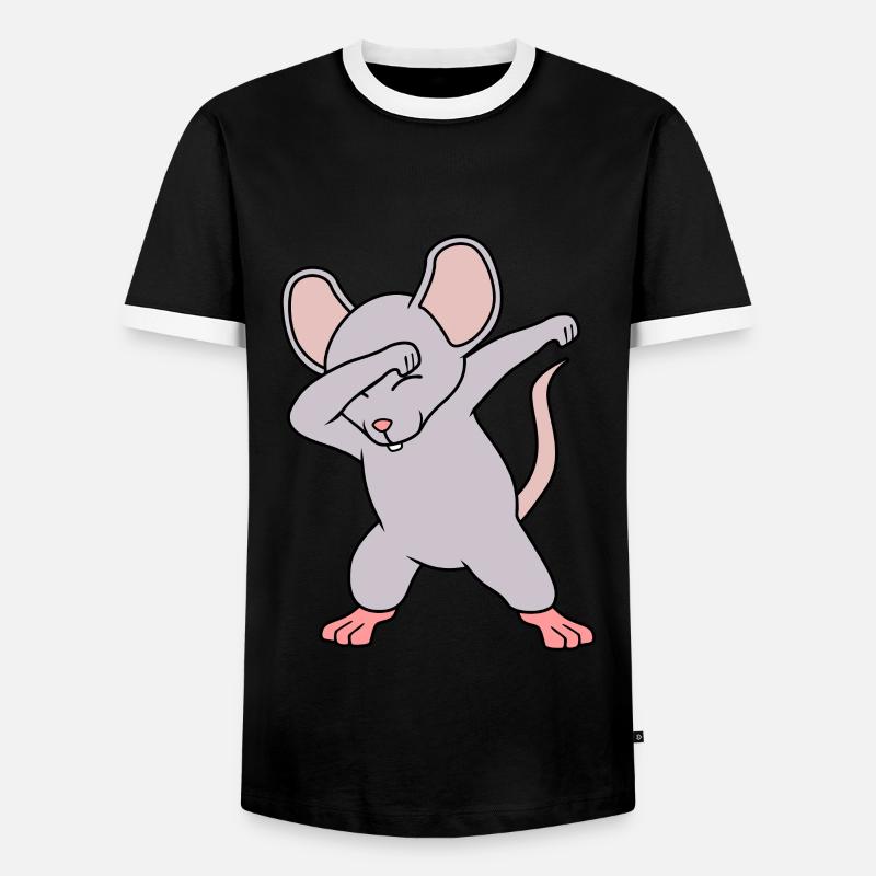 Mouse - Men's Ringer Shirt - black/white