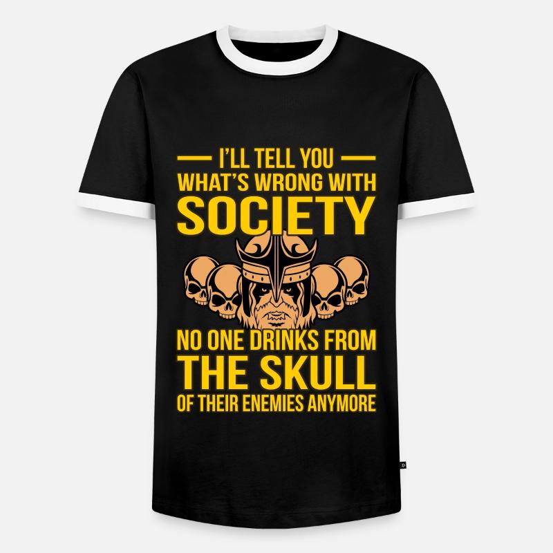 Wikinger - Männer Kontrast-T-Shirt - Schwarz/Weiß