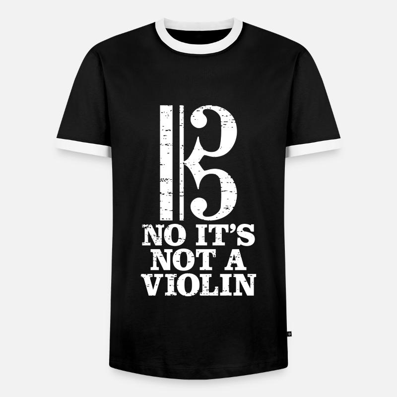Viola - Männer Kontrast-T-Shirt - Schwarz/Weiß