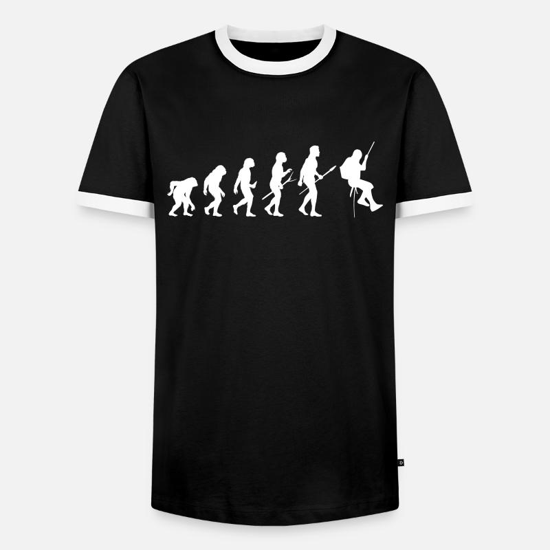Cave Explorer - Men's Ringer Shirt - black/white