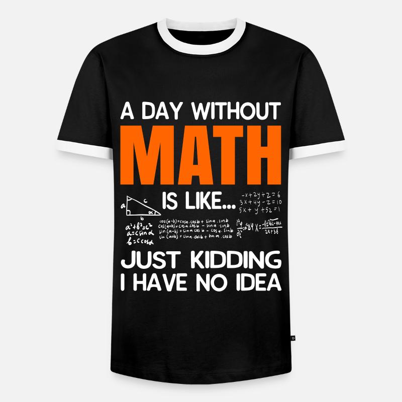 Mathematik - Männer Kontrast-T-Shirt - Schwarz/Weiß