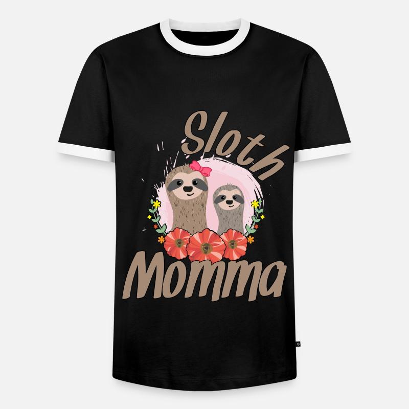 Sloth Mama - Men's Ringer Shirt - black/white