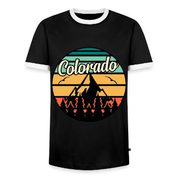 Colorado abenteurer geschenk - Männer Kontrast-T-Shirt - Schwarz/Weiß - Vorne - AI Model Female 172 light (172cm) & AI Model Male 178 light (178cm)
