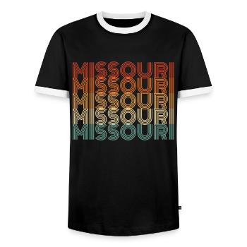Cadeau de résident du Missouri - T-shirt contrasté Homme - noir/blanc - Devant - AI Model Female 172 light (172cm) & AI Model Male 178 light (178cm)