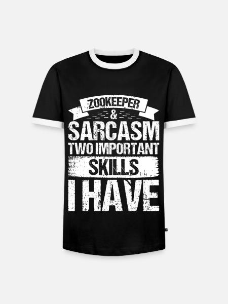 Zoowärter - Männer Kontrast-T-Shirt - Schwarz/Weiß