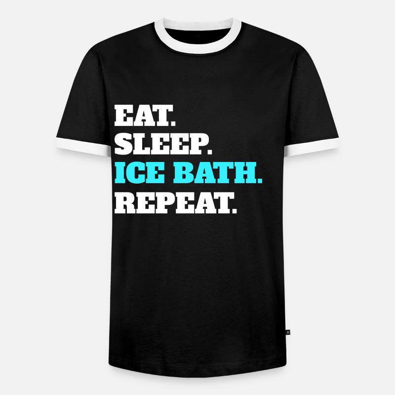 Ice bath - Men's Ringer Shirt - black/white